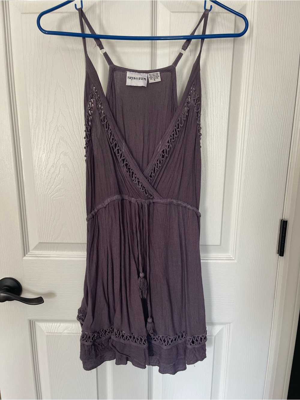 Purple Lace-Trim Cami Dress or Coverup
